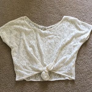 Cream crop top